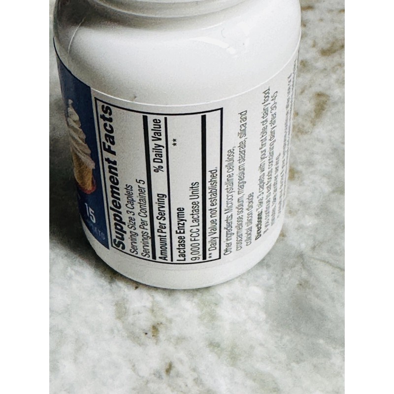 CERTIFIED PLUS DAIRY RELIEF 15ct LACTASE ENZYME LACTOSE INTOLERANCE Gas