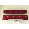 2 PIECE MAHOGANY POOL, SNOOKER, RACK WALL HOLDER with clips
