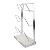 Wall Mounted Pot Lid Rack 304 Stainless Steel Punch Free