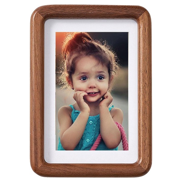 Small Photo Frame 3.5x5 inch, Made of Real Wood, mini