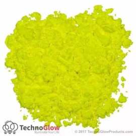 TechnoGlow Fluorescent Powder, YELLOW - UV Reactive Powder / Pigment - 4 Ounces