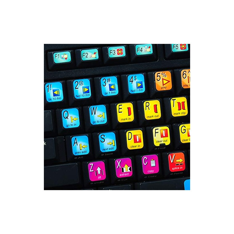 NEW AVID MEDIA COMPOSER DECALS SHORTCUTS for KEYBOARD