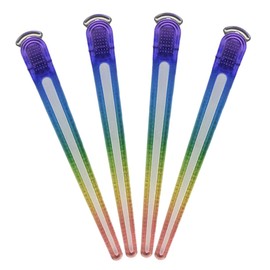 Gatuida 1set Rainbow Hair Clip Emery Boards for Nails Nail Polishing Stick Nail Polisher Buffing Block Rainbow Alligator Hair Clips for Women Nail Sponges Snap All Aluminum Colorful 4pcs