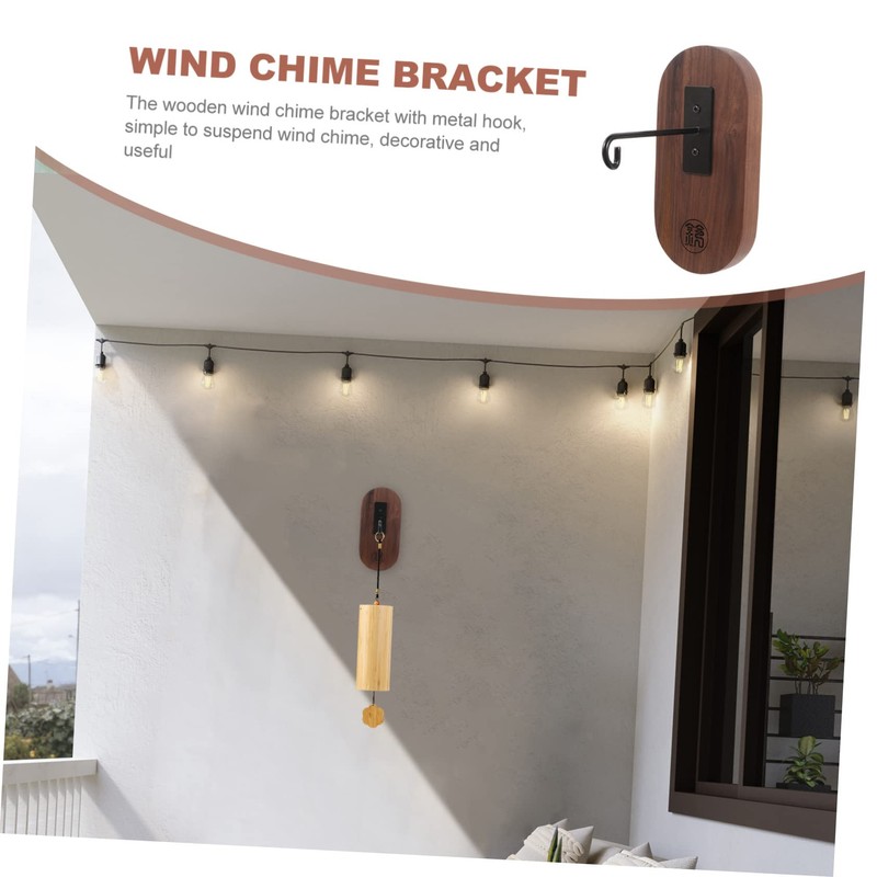 VICASKY Wall Mounted Wind Chime Hanger with Metal Hook Space