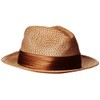 STACY ADAMS Men's Paper Milan Pinch Front Fedora (X-Large, Cognac)