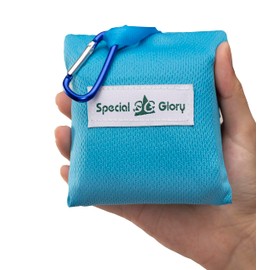 Special SG Glory Meafteryou Outdoor Pocket Blanket,Sand-Free Fast Dry Waterproof for Beach,Travel,Hiking,Camping with 4 Built-in Ground Stakes (Blue,43x63 Inch)