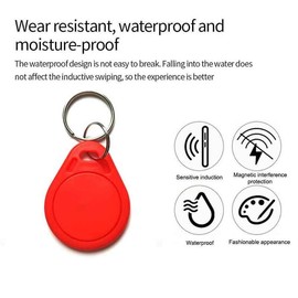 10 Pcs 13.56 MHz UID Writable Rewritable Clone IC Smart Keychain, Compatible with MIFARE Classic 1K, RFID Blank Tag for Access Control Key Tag Rewritable (10PCS)