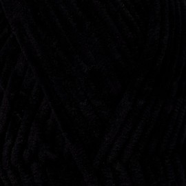 Utopia Crafts Velvet Lux Chenille Super Soft Chunky Yarn for Knitting and Crochet, 100g - 110m (Black)