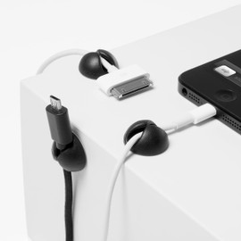 Bluelounge CableDrop Mini Black - Cable Management System for All Cables up to 5/16-inch