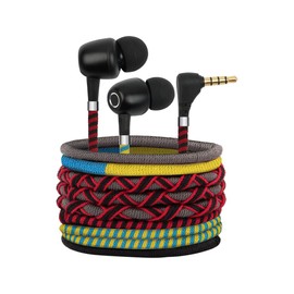 URIZONS 3.5mm Wired Earphones with Mic Adjustable Volume, Fashion Bracelet Design for Easy Storage, Tangle-Free Braided Cable, Dirt-Resistant, Perfect for Music, Calling and Daily Use