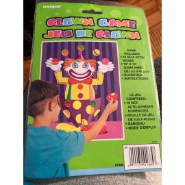 Unique Party Favors Pin/Stick the Nose On the Clown Game Unique Party Favors #1885 NIP