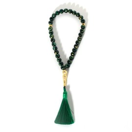 Tassels Beads Stones Meditation Bracelets Protection 33 Player Beads Muslim Islam Prayer Hand Knotted Arab Japa Unisex Yoga Long Chain Mala Strand Bangles Gifts-Jade