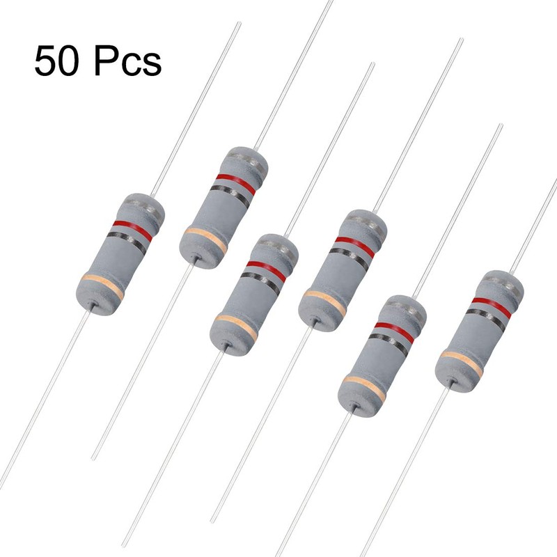 uxcell 50Pcs 82 Ohm Resistor, 2W 5% Tolerance Carbon Film