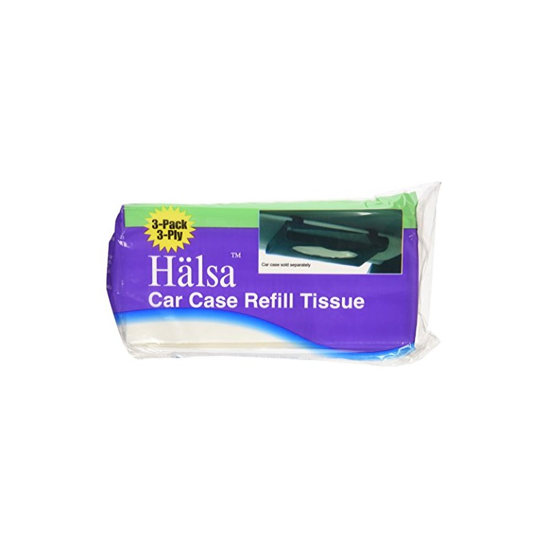 Halsa Car Case Visor Refill 3PlyTissue Wipes-4 Packs