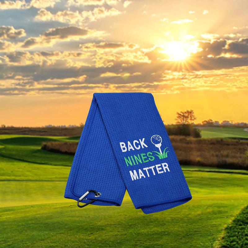 Golf Lover Gift Embroidered Golf Towel Gift Back Nines Matter