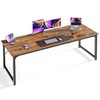 Huuger Computer Desk, 70 Inch Office Desk, Gaming Desk with