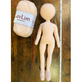 LovLim Yarn Pack, 2 skeins of 50g Each, Soft Cotton Yarn for Crochet and Knitting, Craft DK Amigurumi Yarn (Porcelain)