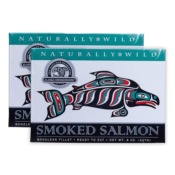 Alaska Smokehouse Smoked Salmon, 8oz, 2 Pack