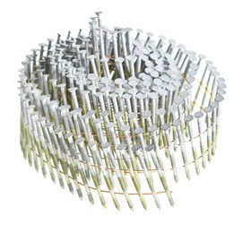 waltyotur 1-3/4Inch x 0.092Inch Collated Wire Coil Siding Nails 15-Degree Full Round-Head Ring 3600 Count Hot-Dipped Galvanized for Rough Nailing of Lathing and Sheathing Materials