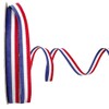 USA Made 3/8" Red/White/Blue Striped Grosgrain Ribbon - 10 Yards
