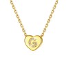 U7 Cubic Zirconia Initial G Letter Heart Pendant Necklace for
