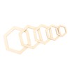 205Pcs Hexagonal Wooden Cutouts 5 Sizes Light Durable Odourless Blank