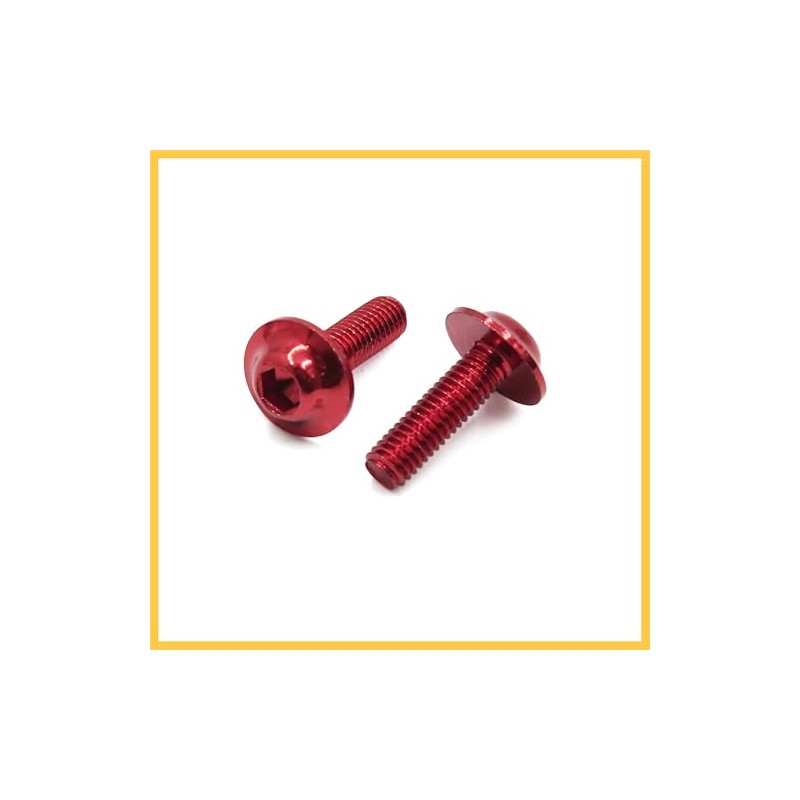REPAIROCK 30pcs Universal Red M6 X 20mm Motorcycle Metal Fairing