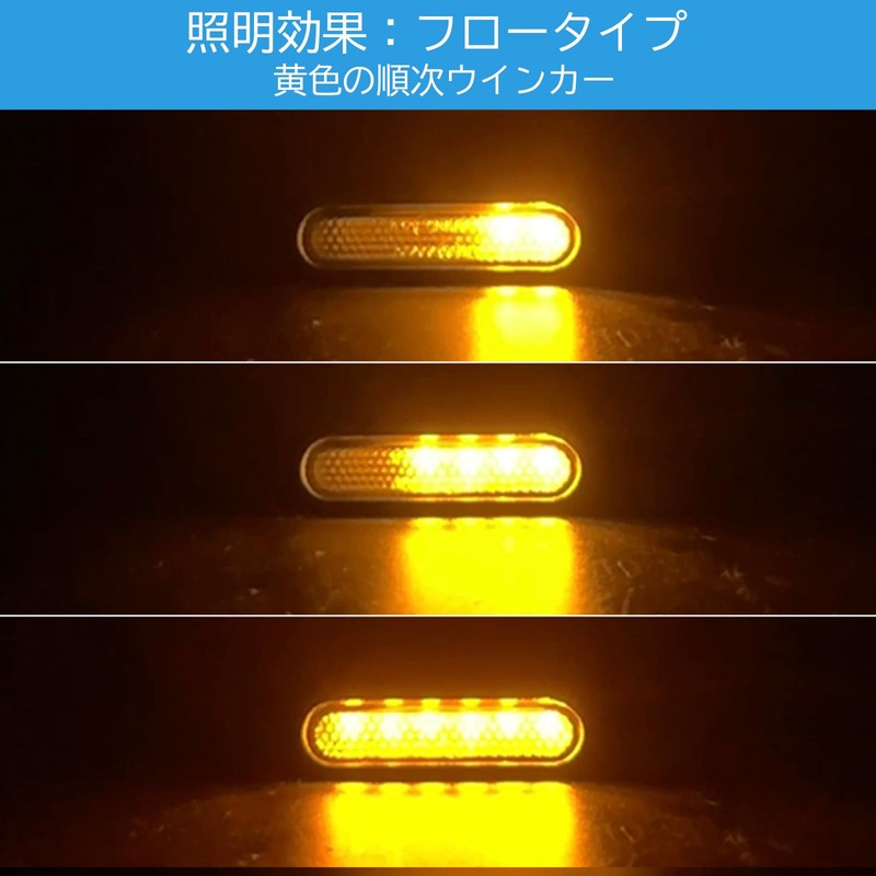 KSHOSIYOK LED Turn Signal, Motorcycle, Mini Handlebar, Flowing Sequential, Ultra-Small,
