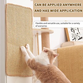 katmerio Cat Scratching Mat, Sisal Rug, 50 x 25 cm, Sisal Rug, Cat Scratching Mat, Cat Scratching Mat, Scratching Board, Wall, Wear-resistant Cat Scratching Boards Scratching Mat for Protects Carpets
