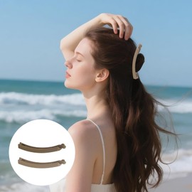 Pack of 4 Banana Clip Thin Hair Banana Hair Clip Women's Thin Hair Banana Clip Hair Clips Non-Slip Ponytail Holder Clip Multi Colours Classic Medium for Women