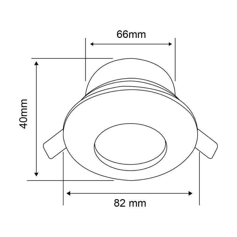 Tecnolite - Lámpara Downlight Empotrable a Prueba de Vapor, Potencia