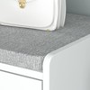 ECACAD Wood Shoe Storage Bench with Cushion Seat, 2 Doors
