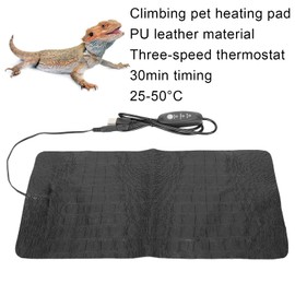flexman Reptile Heating Pad, USB Waterproof PU Leather Heating Mat, 3 Levels Temperature Adjustment Heating Pad for Lizards, Snakes, Turtles (L: 23 x 11.5 x 9.5 cm/9.1 x 4.5 x 3.7in)