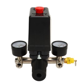 Air Compressor Pressure Switch 0 To 180PSI Precise Control Pressure Valve Regulator with Gauge