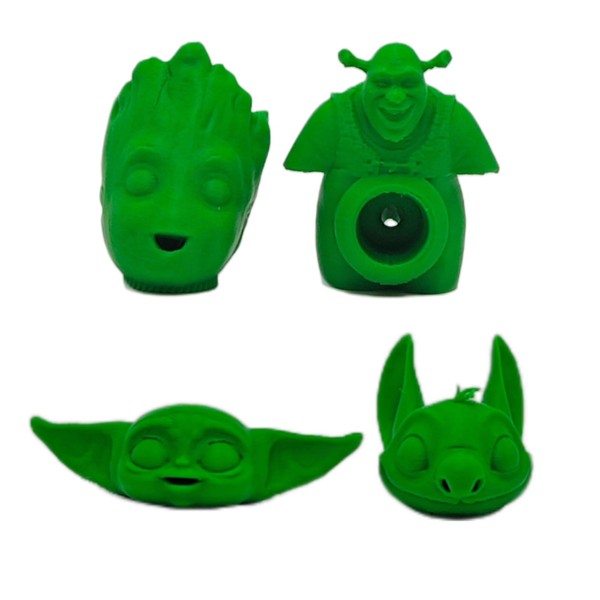 4 Pcs Funny Toothpaste Topper, Shrek Toothpaste Dispenser Creative Yoda