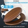 SANILO Wooden Toilet Seat with Soft Close [ROUND] - Decorative,