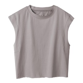 Ainangua Oversized Tank Top for Women Sleeveless Athletic Cropped Activewear Workout Yoga Gym Tops(Gray,S)