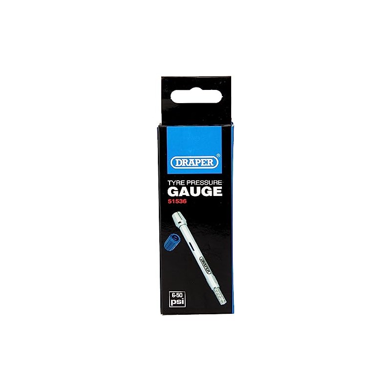 Draper 51536 Tyre Pressure Gauge , Blue