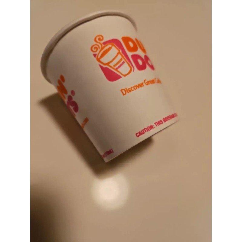 Dunkin' Donuts ONE Dunkin Donuts 4OZ White Paper Store Coffee