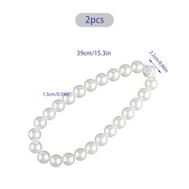 Tabanzhe Magnetic Cord Drapes Clips,Modern Decorative Pearl Curtain Tie Backs,Elegant Simple Curtain Tiebacks for Thin or Thick Home & Office Window Drapery(White)