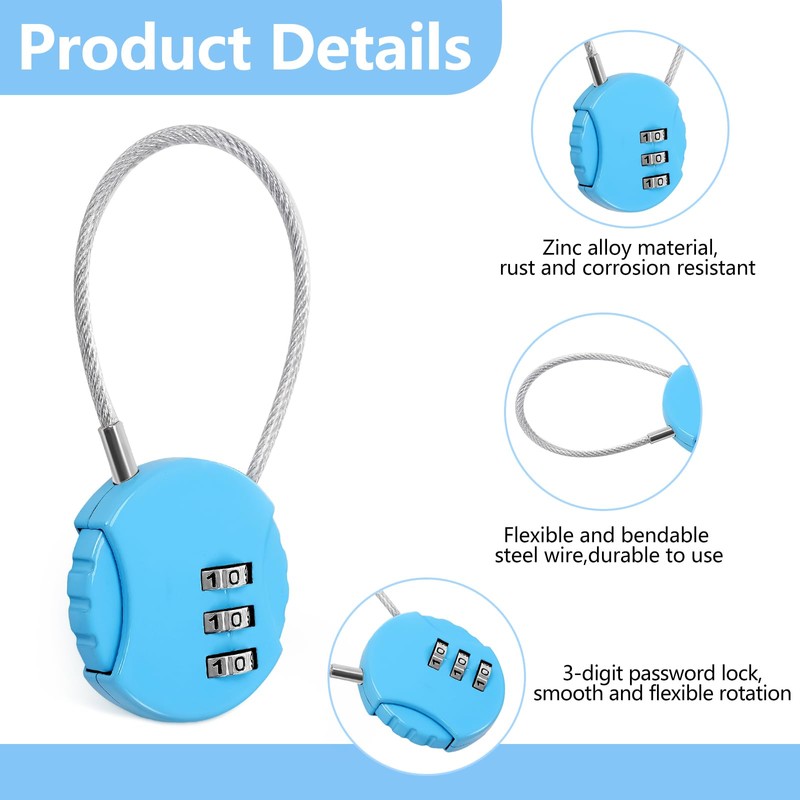 Moxweyeni 32 Pack Combination Lock 3 Digit Small Combo Luggage