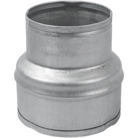4" to 3" Inch Galvanized Steel Round Duct Reducer - Pipe Fitting Increaser Reducer - Drain, Waste and Vent Conduit Transition Adapter - Metal Tube Reducing Coupling