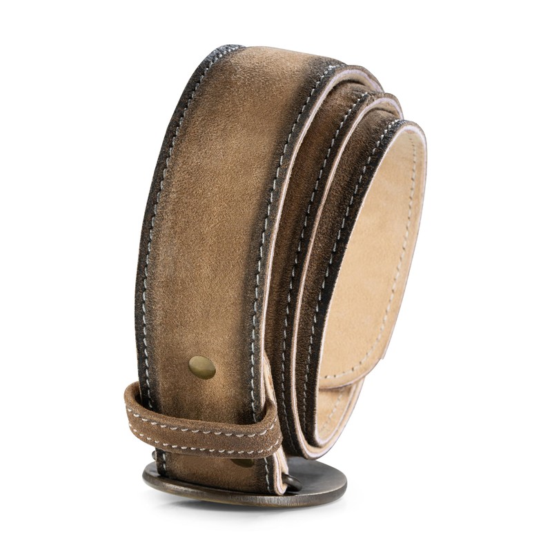 Schöneberger Trachten Couture Lorenz Men's Traditional Leather Belt with Deer