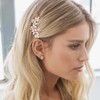 Foyte 2PCS Rhinestone Hair Clips Crystal Wedding Hair Pins Bridal