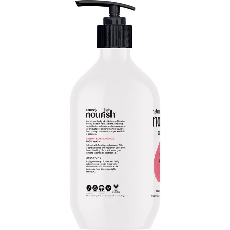 Naturely Nourish Body Wash Rosehip & Almond Oil 1L
