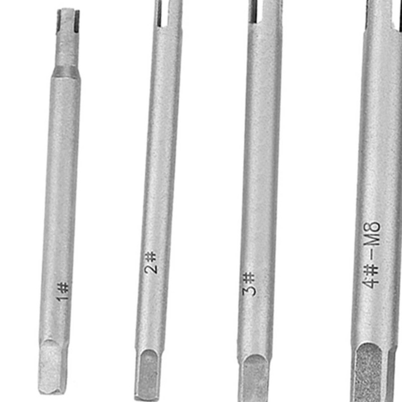 Steel Broken Head Taps Remover Stripped Screw Tap Extractor Set (#A)