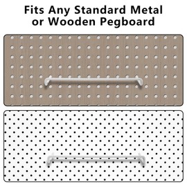 4 Pack Pegboard Ribbon Holder, Pegboard Hooks, Pegboard Ribbon Storage Rack, Pegboard Organization Accessory Hook for Tape, Ribbon, Spool Organizer, PegBoard Accessories, Fit Any Standard Pegboard