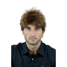 WIG ME UP - WL-2072A-18/30 Men Gents Quality Wig short wild teased youthful copper brown dark blond mix
