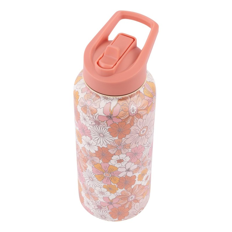 Sip by Splosh Retro Floral Water Bottle, 950 ml Capacity