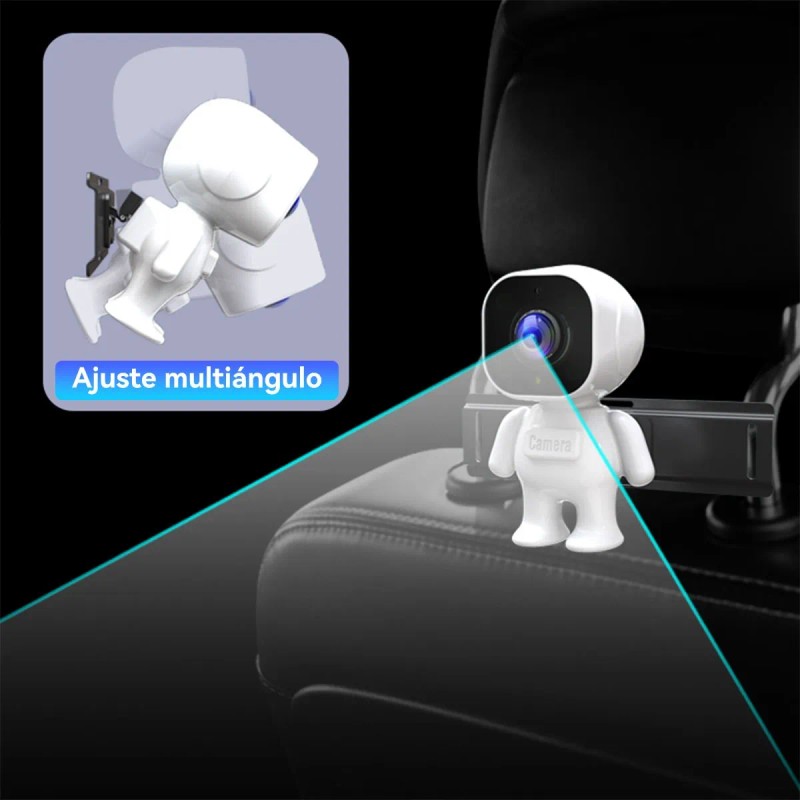 Cámara Coche Bebé Asiento Trasero Espejo Retrovisor Hd 1080p